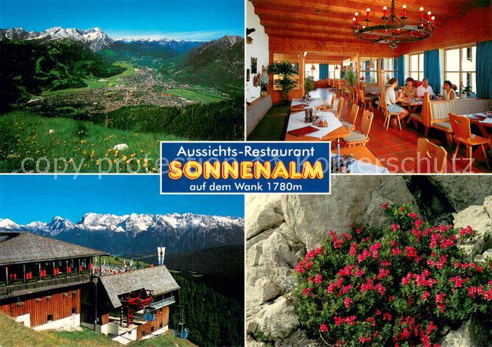 GARMISCH-PARTENKIRCHEN Bayern Aussichts Restaurant Sonnenalm auf dem Wank Gastra