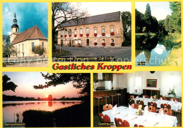 Kroppen Kirche Speise und Tanzgaststaette Zur Eiche Park Sempelsteich Gastraum