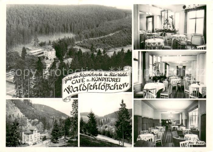Friedrichroda Cafe Konditorei Waldschloesschen Panorama Gastraeume