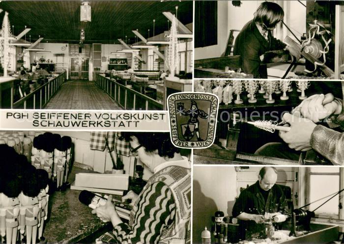 Seiffen Erzgebirge PGH Seiffener Volkskunst Schauwerkstatt Details
