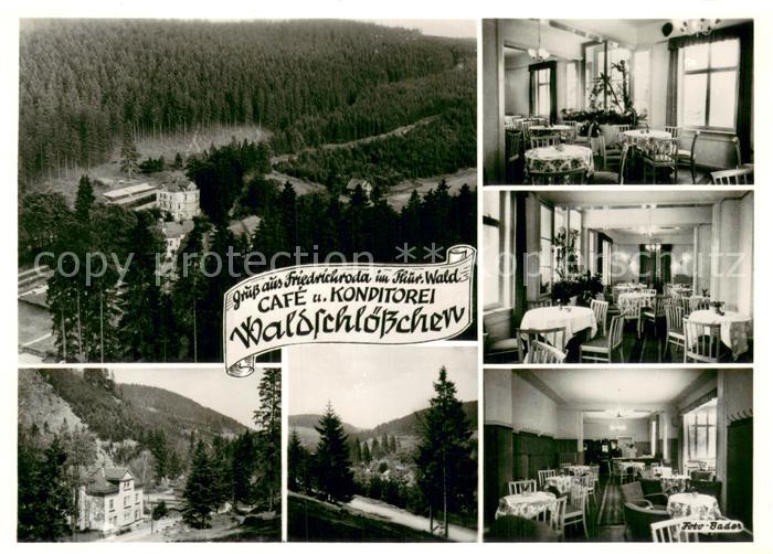 Friedrichroda Cafe und Konditorei Waldschloesschen Gastraeume