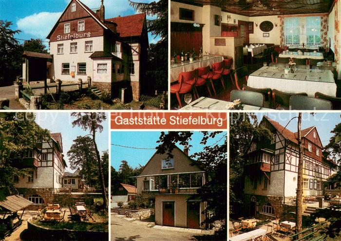 Weimar  Thueringen Gaststaette Stiefelburg Gastraeume Hof Freiterrasse