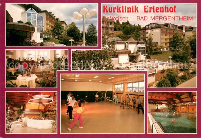 Bad Mergentheim Kurklinik Erlenhof Speisesaal Foyer Gymnastikhalle Bewegungsbad