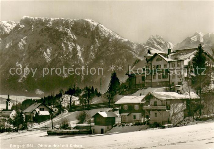 Oberaudorf Bergschloessl Panorama mit Kaiser
