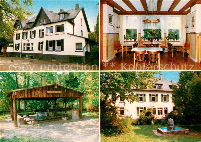 Herscheid Sauerland Schullandheim Haus Habbel Gaststube Huette Brunnen
