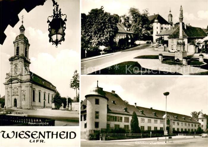 Wiesentheid Neumannkirche Mariensaeule Schoenbornsches Schloss