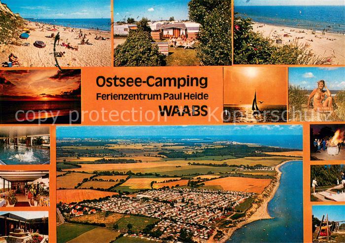 Waabs Ostsee Camping Ferienzentrum Paul Heide Teilansichten Strandpartien