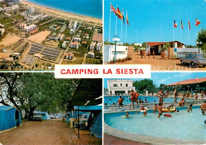 Salou ES Camping La Siesta Fliegeraufnahme Schwimmbad