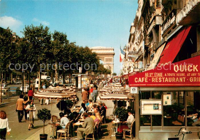 Paris 75 Champs Elysees und Triumphbogen