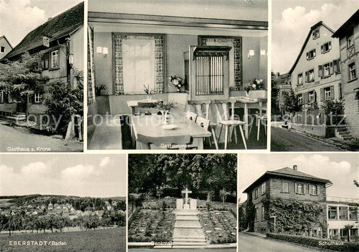 Eberstadt Baden Gasthaus zur Krone Gastzimmer Panorama Denkmal Schulhaus