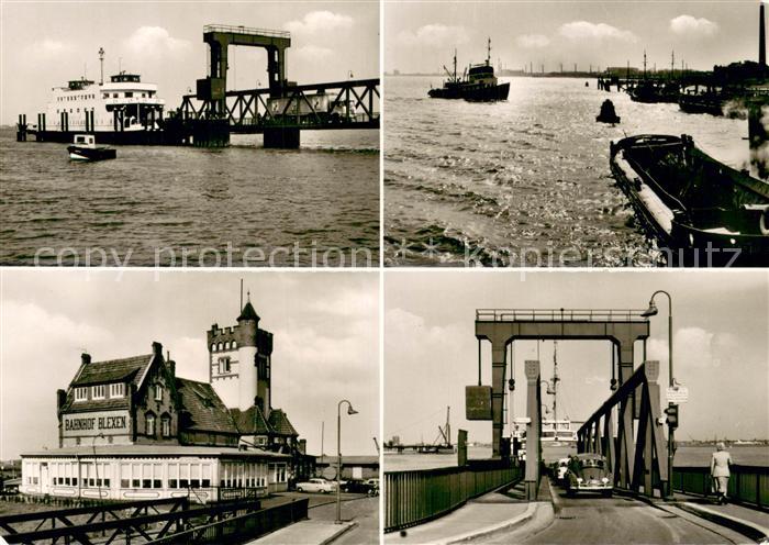 Blexen Faehre Anleger Weserpartie Bahnhof Auffahrt zur Faehre