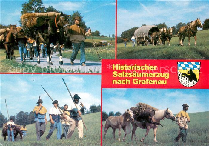 Grafenau Niederbayern Historischer Salzsaeumerzug nach Grafenau Details