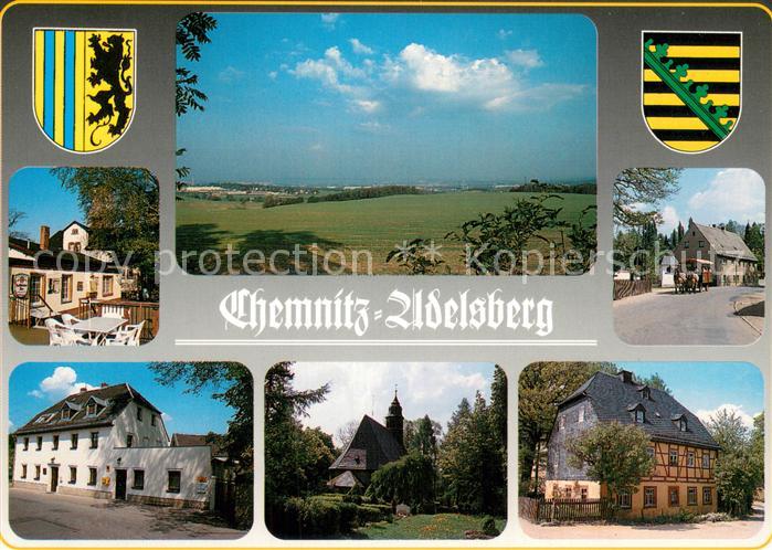 Adelsberg Chemnitz Panorama Waldgaststaette Adelsbergturm Ortsmitte Alte Post Ki