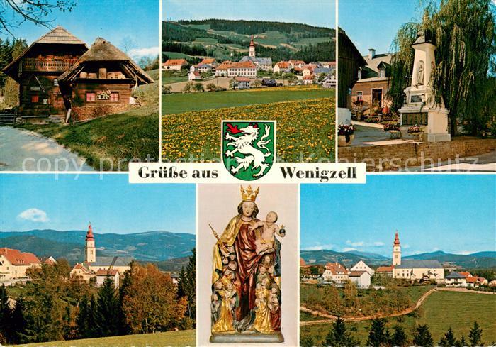 Wenigzell Heimathaus Ortsblick Kriegerdenkmal Hochwechsel Schutzmantelmadonna