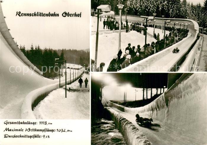 Oberhof Thueringen Rennschlittenbahn Oberhof