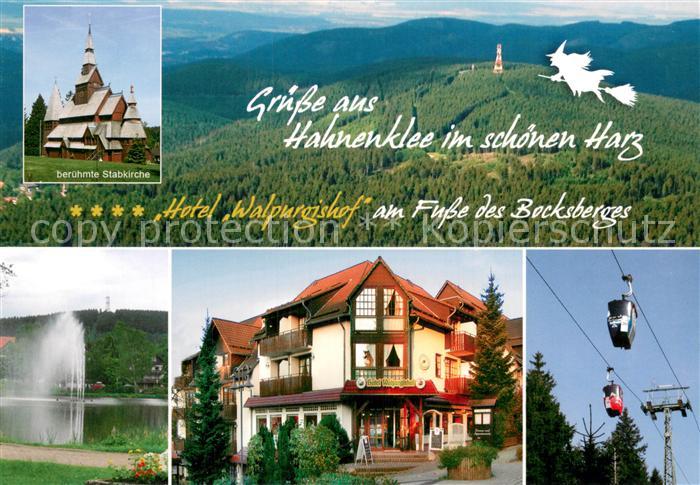 Hahnenklee-Bockswiese Harz Stabkirche Panorama Fontaene Hotel Walpurgishof Gonde