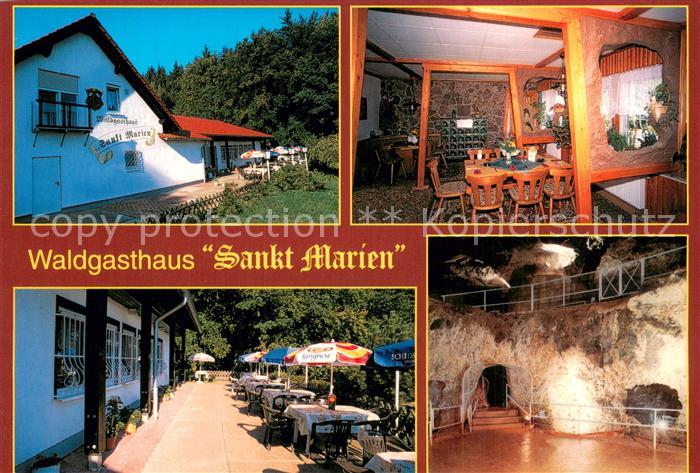 Friedrichroda Waldgasthaus Sankt Marien an der Marienglashoehle Terrasse Gaststu