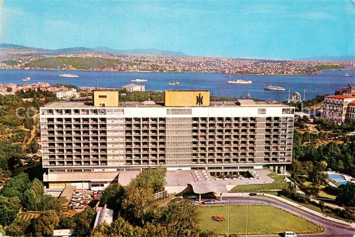 Istanbul Constantinopel TK Hilton Hotel Fliegeraufnahme