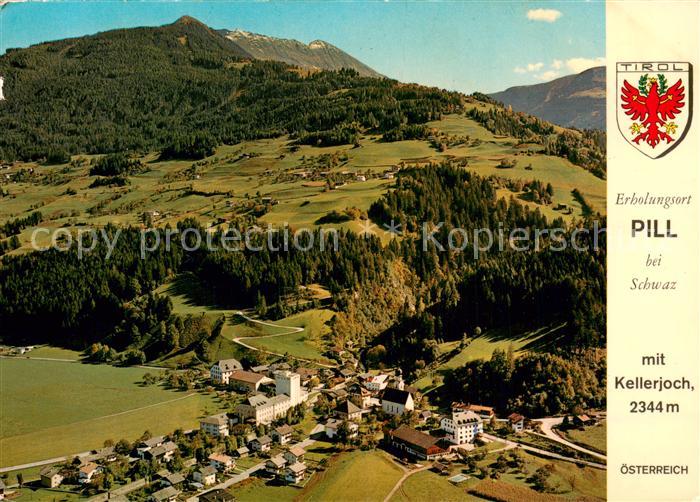 Pill Tirol Fliegeraufnahme mit Kellerjoch und Pillberg