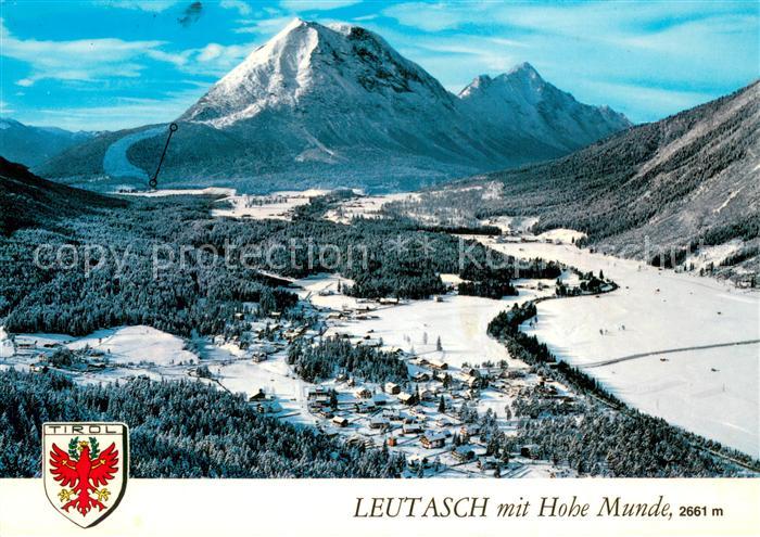 Weidach Leutasch mit Skilift zur Rauthhuette Fliegeraufnahme