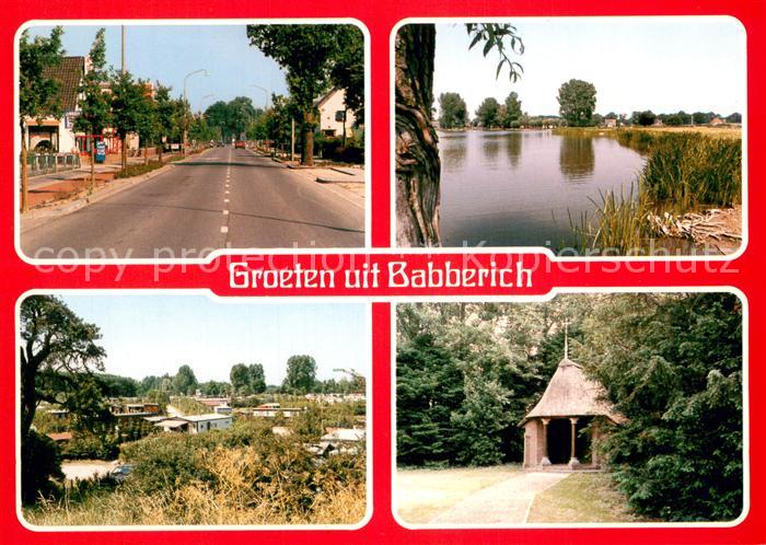 Babberich NL Strasse Seepartie Panorama Kapelle