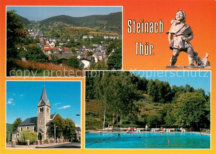 Steinach Thueringen Panorama Kirche Freibad