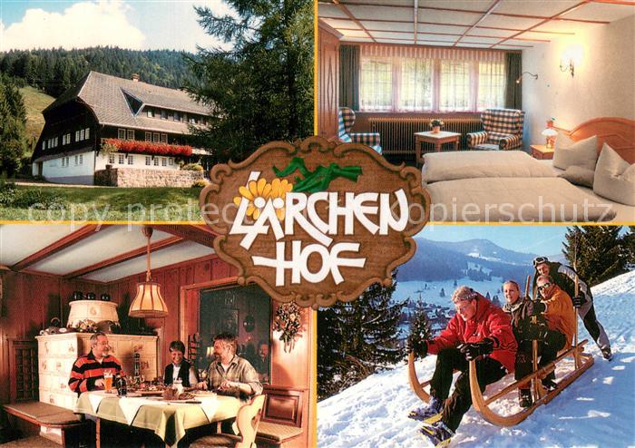 Menzenschwand Hotel Cafe Restaurant Laerchenhof Gaststube Zimmer Schlittenfahrt