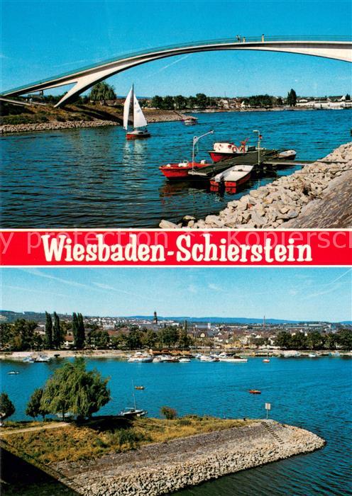 Schierstein Rheinpartien Panorama Bruecke