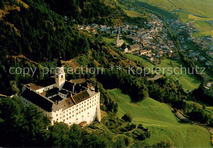 Vinschgau Val Venosta Benediktinerabtei Marienberg Fliegeraufnahme