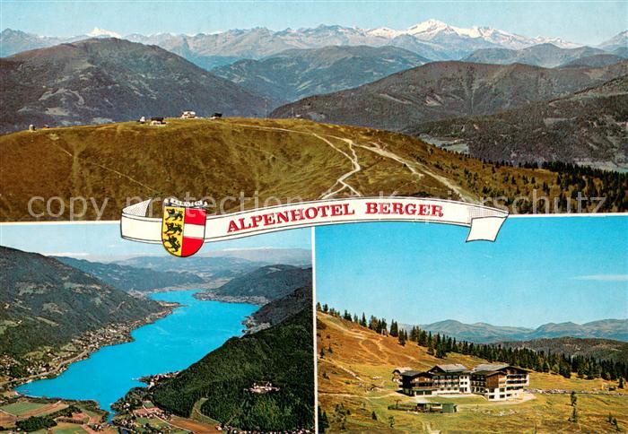 Bodensdorf Ossiacher See Alpenhotel Berger Fliegeraufnahme Panorama