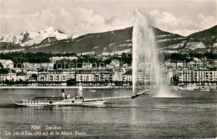 Dampfer Binnenschifffahrt Geneve Mont Blanc