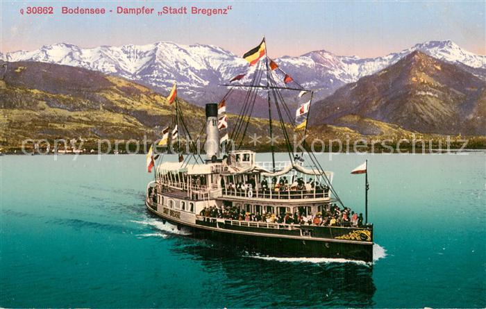 Dampfer Binnenschifffahrt Bodensee Stadt Bregenz
