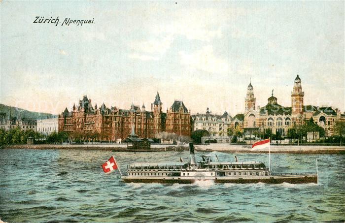 Dampfer Seitenrad Zuerich Alpenquai