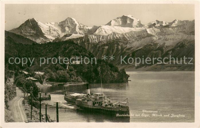 Dampfer Seitenrad Thunersee Beatenbucht