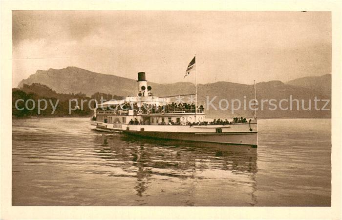 Dampfer Seitenrad Vielwaldstaettersee Germania Salondampfer