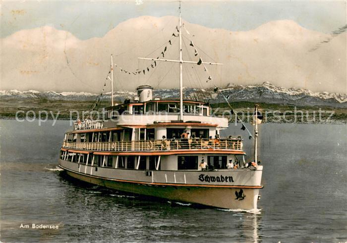 Dampfer Binnenschifffahrt Am Bodensee SCHWABEN