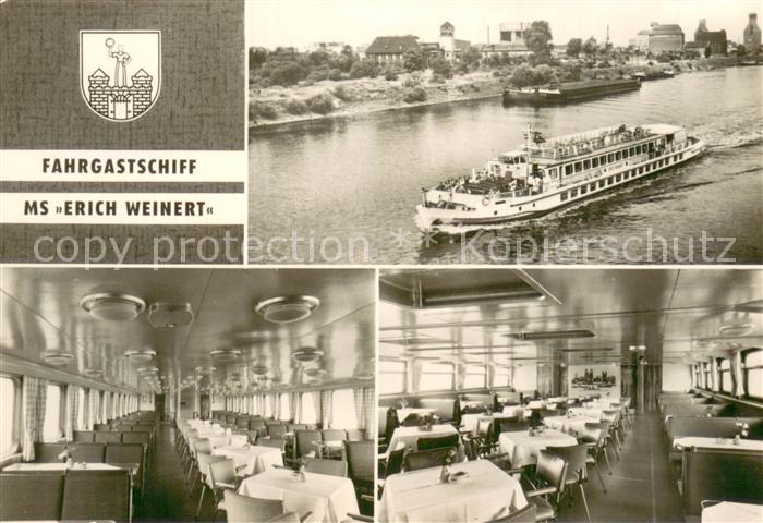 Dampfer Binnenschifffahrt MS ERICH WEINERT Weisse Flotte Magdeburg