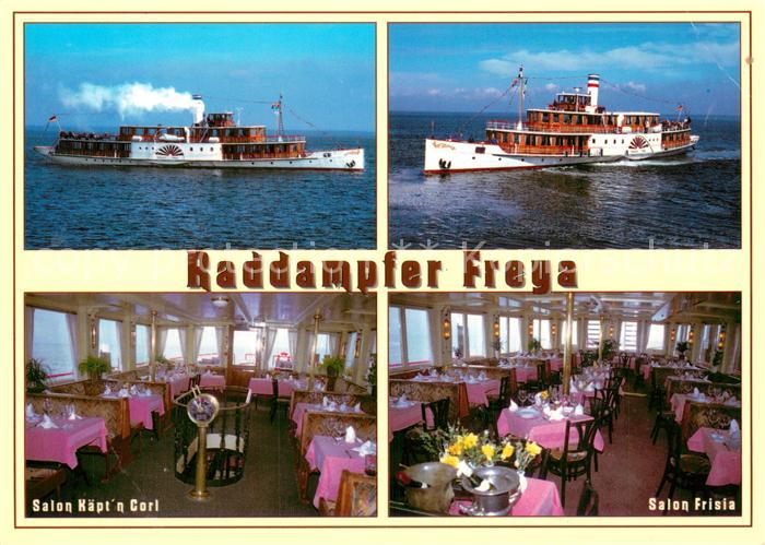 Dampfer Seitenrad FREYA Bj1905 Insel und Halligreederei