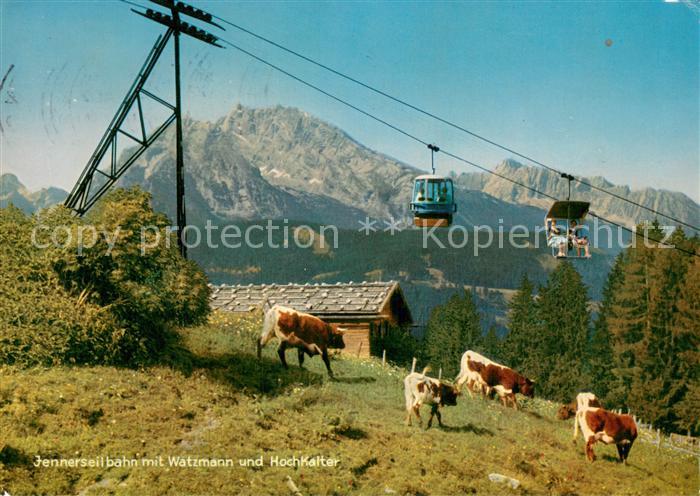 Sessellift Chairlift Telesiege Jennerseil bahn mit Walzmann und Hochkalter