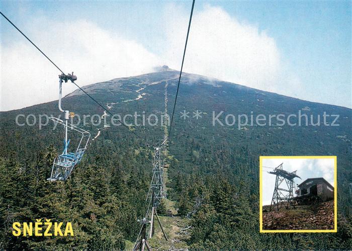 Sessellift Chairlift Telesiege Snezka Schneekoppe