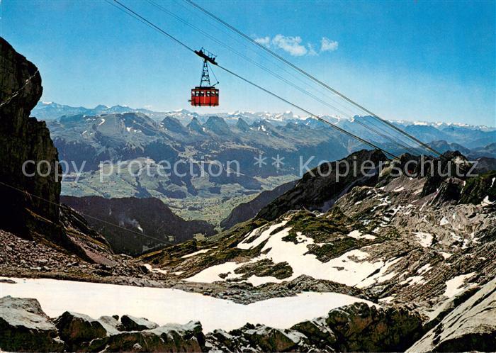 Seilbahn Cable-Car Telepherique Saentis Schwebebahn Glarner Alpen
