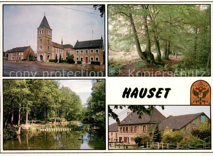 Hauset Belgium Kirche Waldpartie Seepartie