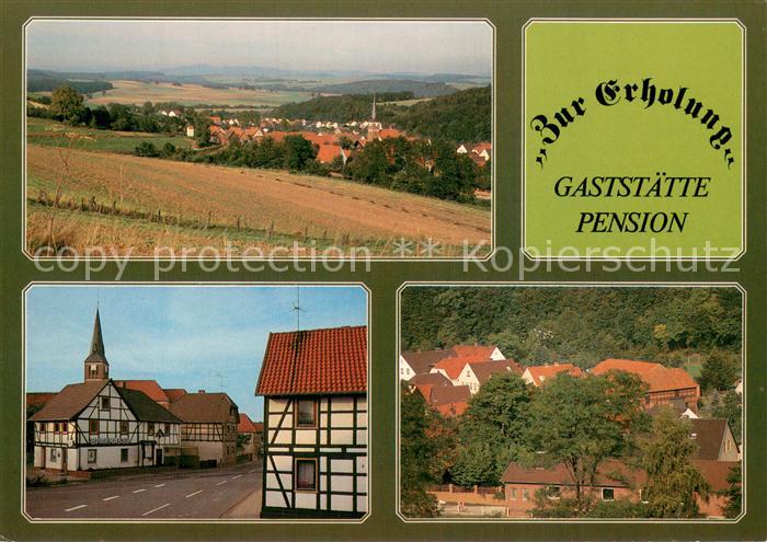 Brochthausen Panorama Gaststaette Zur Erholung Ortsansicht