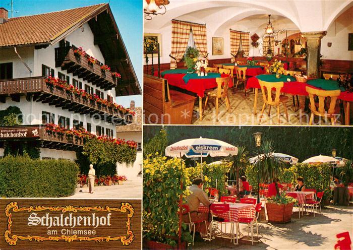 Gstadt Chiemsee Schalchenhof Gaststube Terrasse