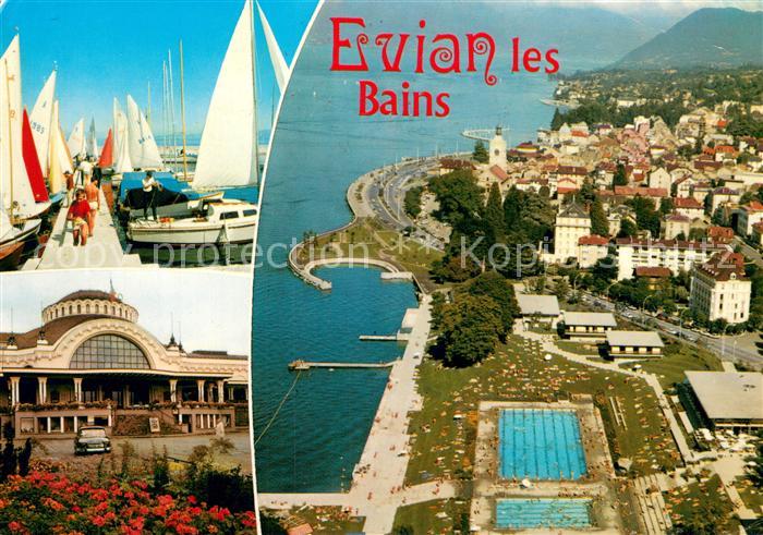 Evian-les-Bains 74 Yachthafen Fliegeraufnahme