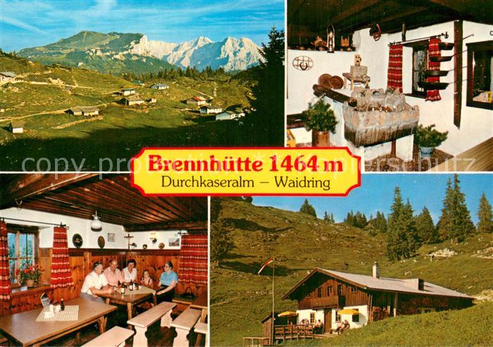 Waidring Tirol Unterkunftshaus Brennhuette Durchkaseralm Gaststube Panorama