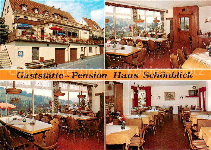 Frammersbach Gaststaette Pension Haus Schoenblick