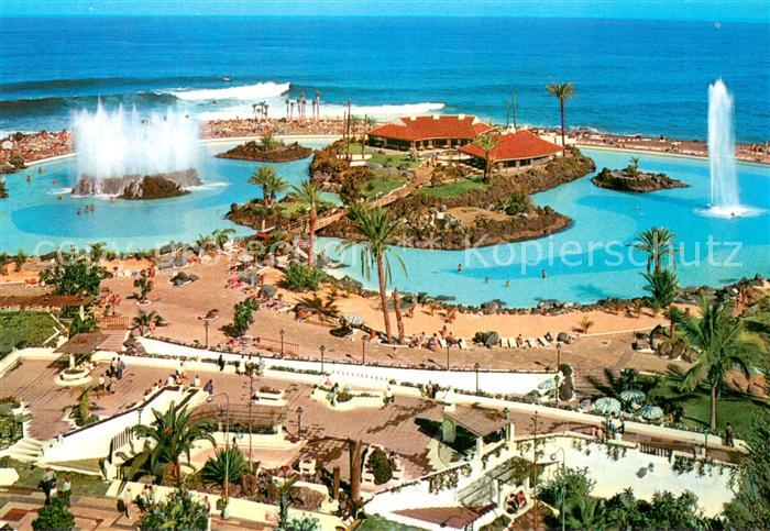 Puerto-de-la-Cruz Tenerife ES Lago artificial Fliegeraufnahme