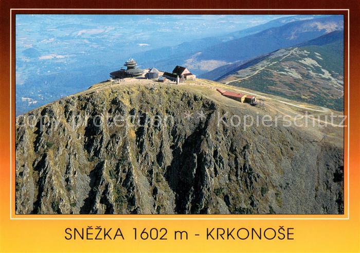 Snezka Schneekoppe Riesengebirge Letecky pohled Fliegeraufnahme