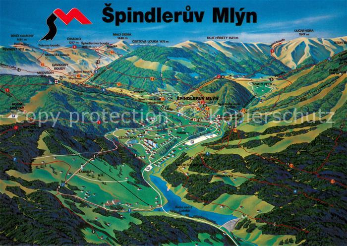 Spindleruv Mlyn Spindelmuehle Riesengebirge CZ Fliegeraufnahme